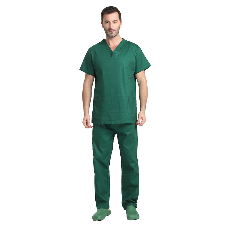 Picture of Hand Washing Clothes Split Suit Surgical Clothes Doctor Nurse Hospital Work Clothes Short-Sleeved Hand Washing Clothes Surgical Clothing Medical
