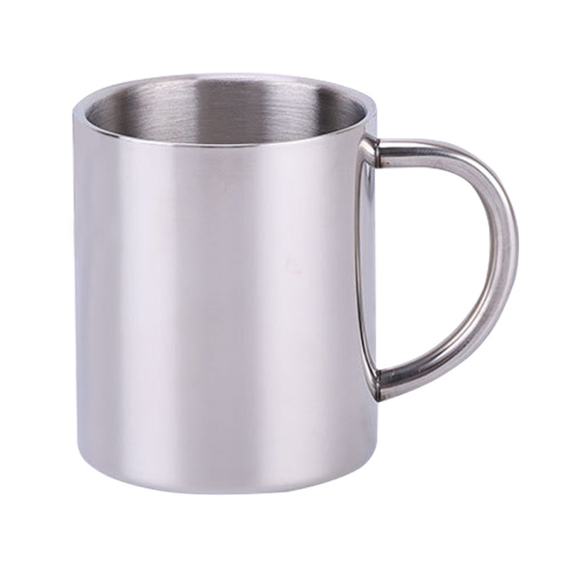 Picture of 304 Stainless Steel Double Layer Mug with Handle Heat Insulation Cup Double Layer Stainless Steel Cup Kindergarten Mouth Cup Heat Insulation Cup