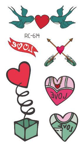 Picture of Ricklon Cross-border Waterproof Valentine's Day Tattoo Sticker Couple Confession Small Fresh Tattoo Sticker Wholesale Tattoo
