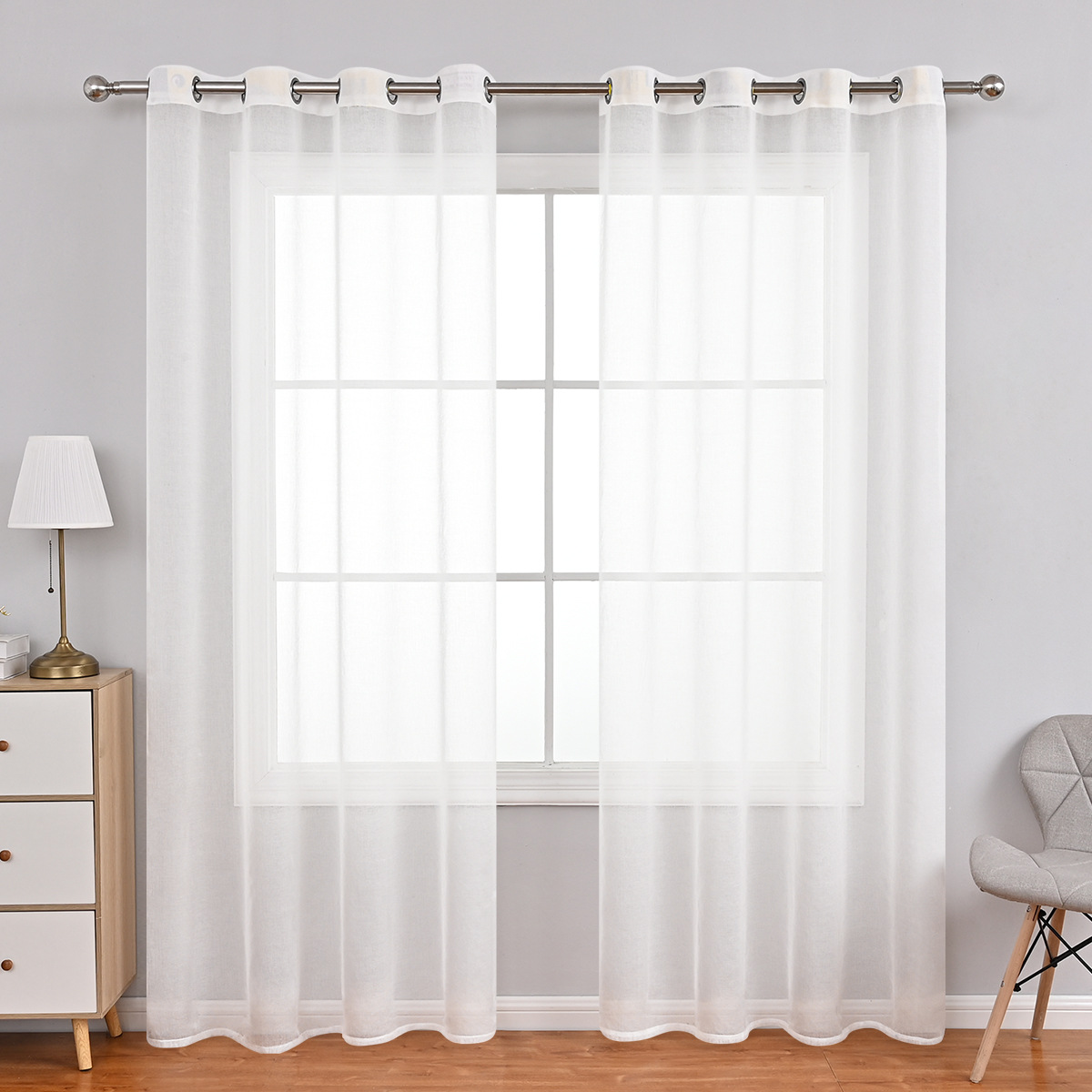 Picture of Cross-border solid color full Dolly window screen semi-shading curtains Amazon Meikeduo hot finished curtain wholesale