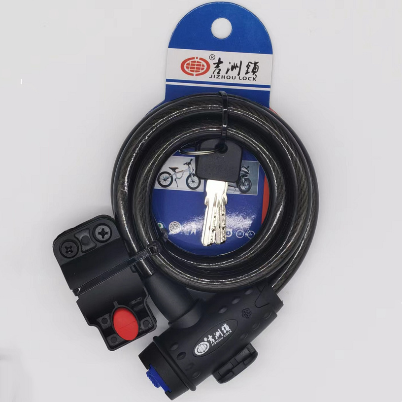 Picture of Bold 5108 Jizhou Car Lock Bicycle Ring Lock Mountain Bike Steel Cable Wire Lock Alloy Wire Lock