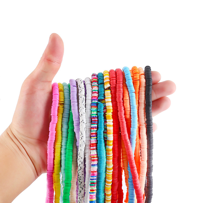 Picture of Jewelry Accessories Color Soft Ceramic Beaded Handmade diy Handmade Material Bracelet Necklace Bracelet Bead Spacer