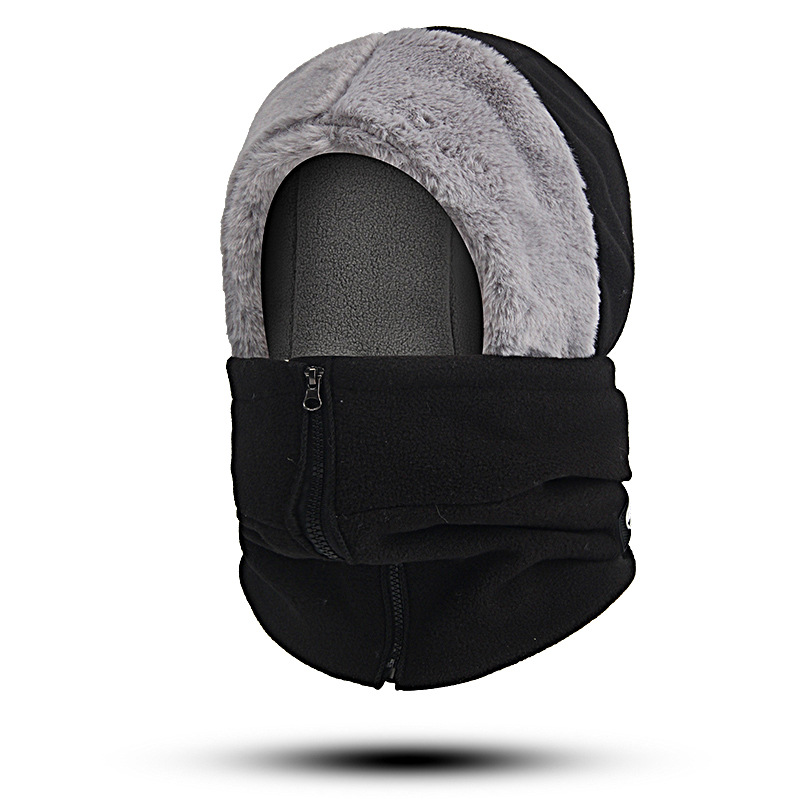 Picture of Autumn and Winter Warm Hat Outdoor Riding Windproof Cold Riding Hat fleece-lined Lei Feng Hat Thickened Neck Protection Mask
