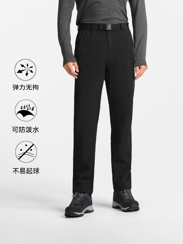Outdoor softshell pants men's 25 autumn and winter new windproof hiking pants stretch sweatpants breathable casual trousers women
