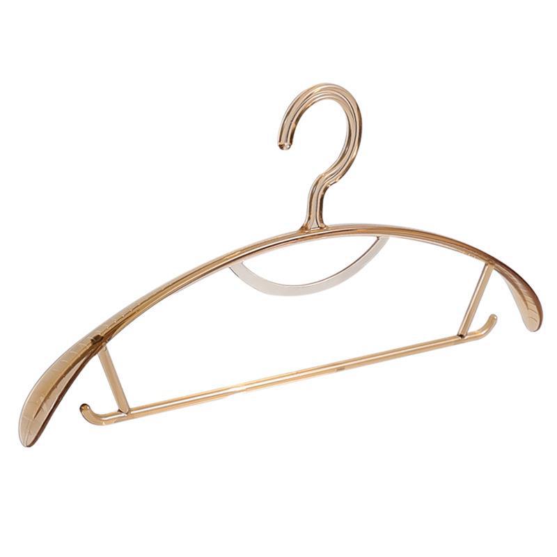 Picture of Transparent Clothes Hanger Anti-aging Can 'T-afford Bag Wide Shoulder Seamless Non-slip Clothes Hanger Cloakroom Coat Scarf Clothes Hanger