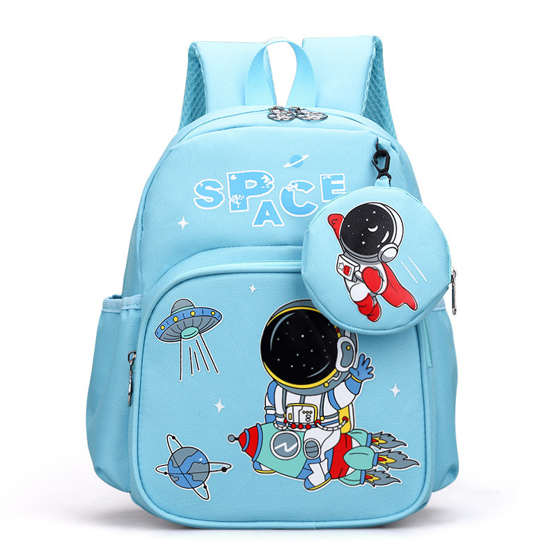 Picture of Pupils' Bag with Coin Purse Children's Printed Schoolbag Cute Cartoon Children's Ridge Protection Schoolbag
