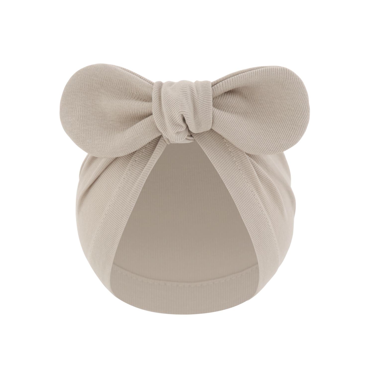 Picture of New children's solid color turtle cap baby Indian cap baby ball knotted cap ins Europe and America wholesale rabbit ear cap