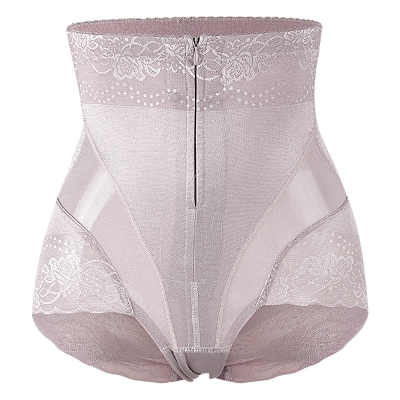 Zipper High Waist Abdominal Pants Triangle Breathable Hip Pants Body Shaping Panties Traceless Strong Waist Shaping Postpartum Summer