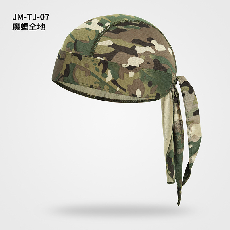 Picture of Outdoor Cycling Pirate Hat Quick-Drying Sports Turban Moisture-Wicking Breathable Sun Protection Hood Pirate Turban Small Hat