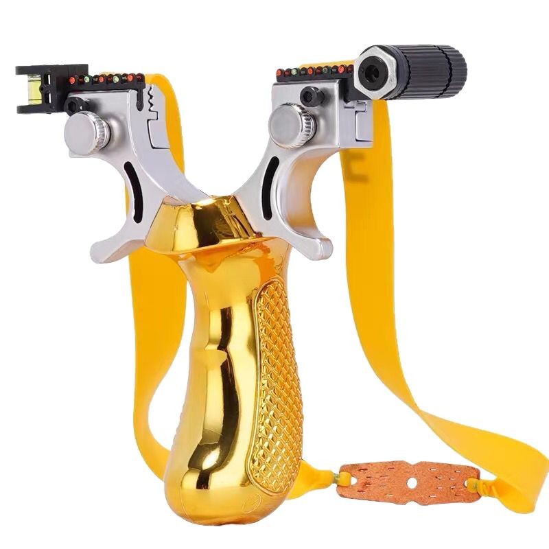 Picture of Laser aiming 98K slingshot level infrared aiming resin 98k fast pressure elastic flat rubber band fiber aiming slingshot