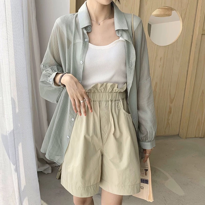 Picture of Sun Protection Clothing Women's Top Cardigan Thin Outer Shawl with Skirt 2025 Spring New Fairy Chiffon Shirt