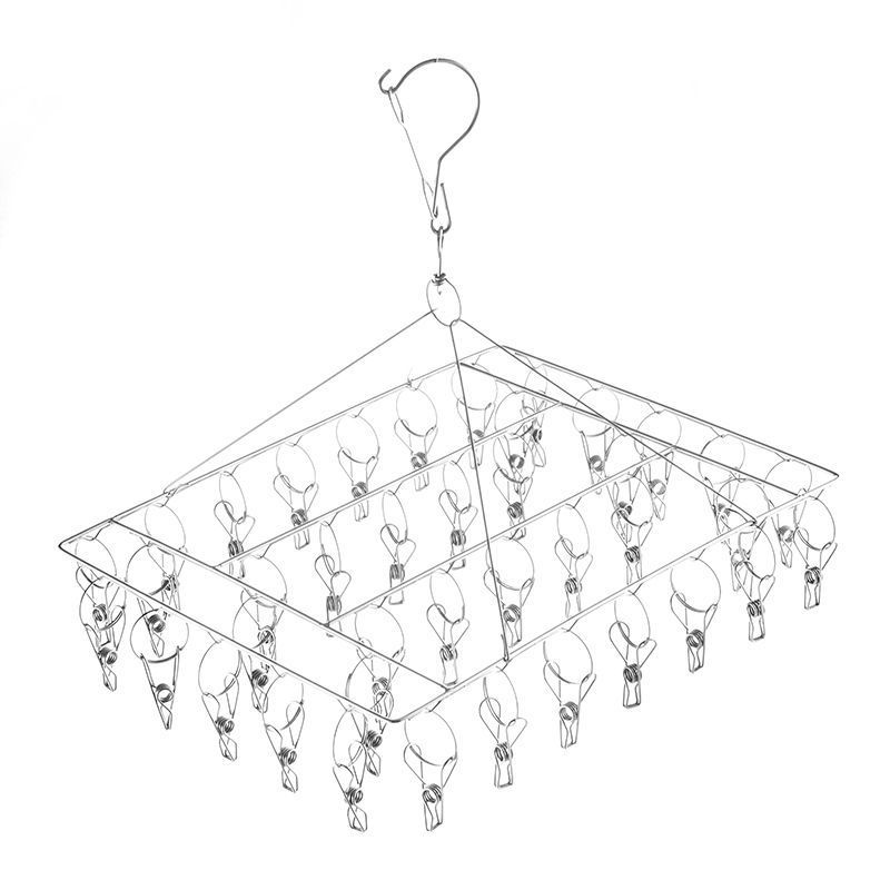 Picture of Multi-functional stainless steel socks rack windproof socks clip multi-functional baby children's dormitory socks