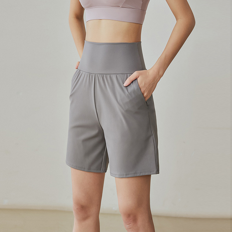 Anti-glare Sports Shorts Women's Loose Quick-drying Pants Professional Running Fitness High Waist Yoga Pants Summer Riding Pants