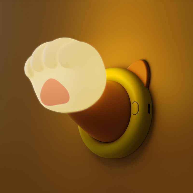 Claw Night Light Charging Cross-border Amazon Atmosphere Light Helps Round Hand Cat Hand Cat Night Light