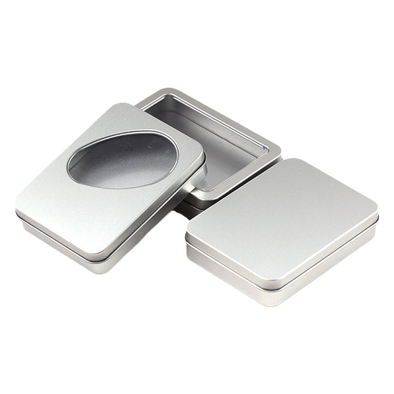 Nail Clipper Set Tin Box Wearable Nail Card Rectangular Tin Box Portable Foldableing Tableware Packaging Tin Box