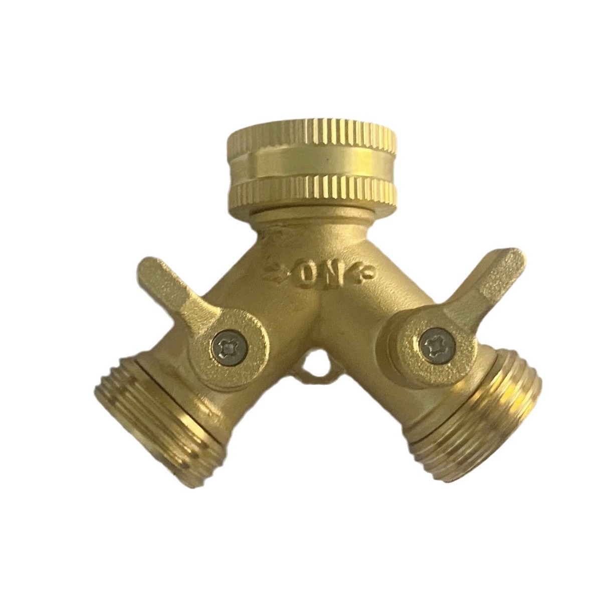 Picture of Garden Copper Connector 3/4 All-Copper Diverter 6-Point Faucet One-To-Two Connector Y-Shaped Garden Hose Diverter