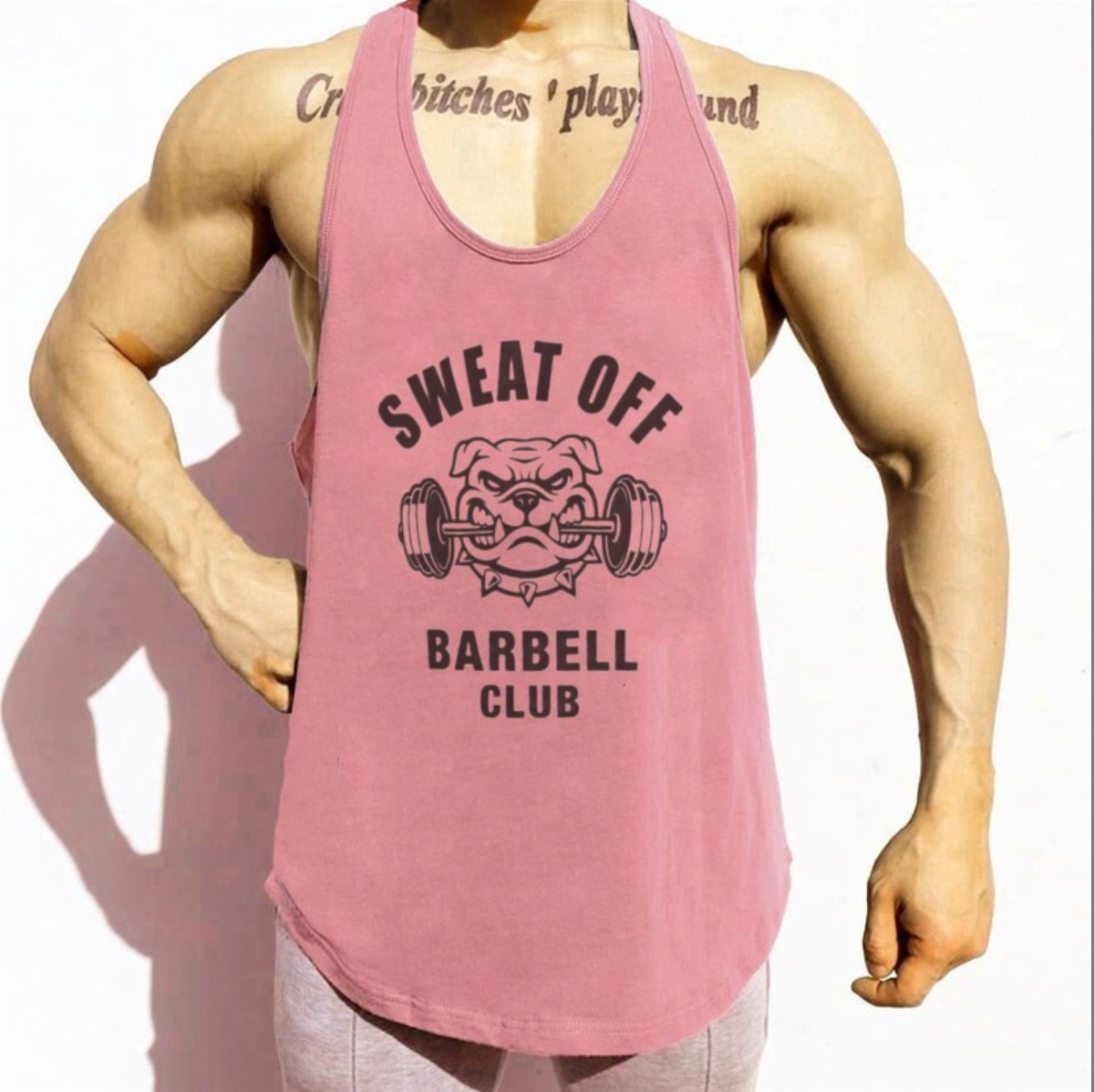 Muscle Fitness Loose Quick-Drying Sports Vest Men's Thin Shoulder Bottoming Sleeveless T-Shirt I-Shaped Breathable Hurdle Summer Running
