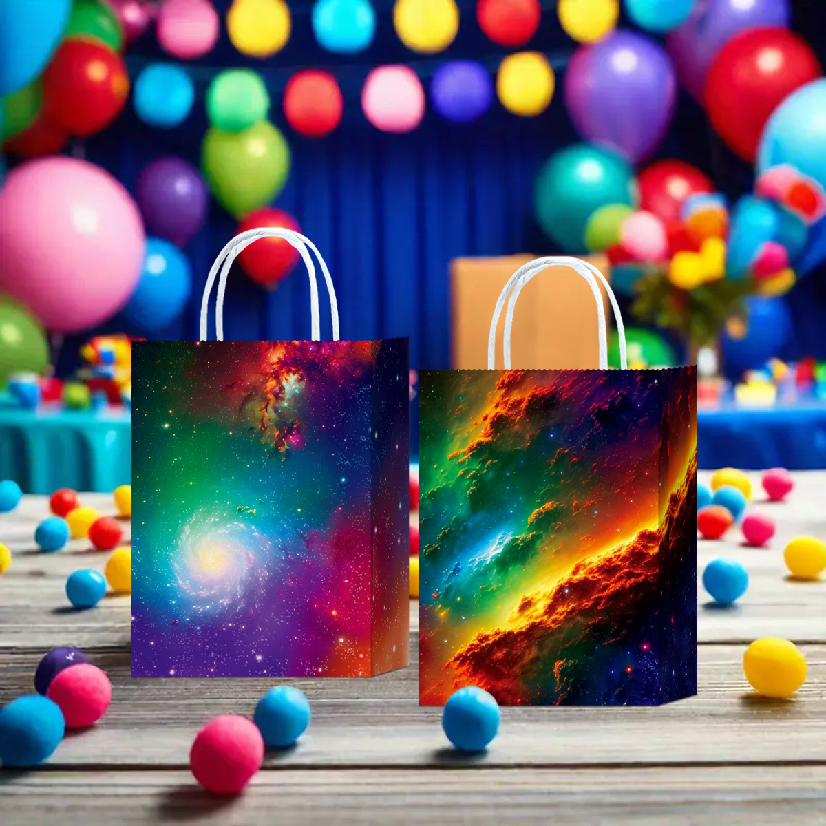 Manufacturer's New Amazon Starry Sky Style Kraft Paper Bag Handbag Gift Bag Universal Paper Bag Custom Exquisite High-End