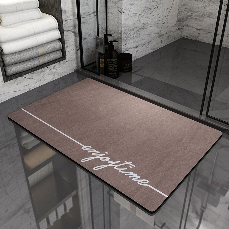 Picture of Bathroom Floor Mat Toilet Toilet Dirt-resistant Absorbent Non-slip Foot Mat Toilet Door Waterproof Erasable Quick-drying Carpet