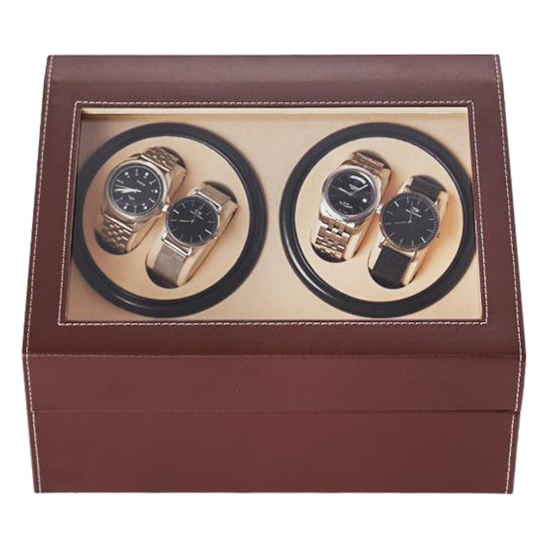Watch box double-headed two-color PU electric motor box automatic winding watch box watch shaker mechanical watch shaker