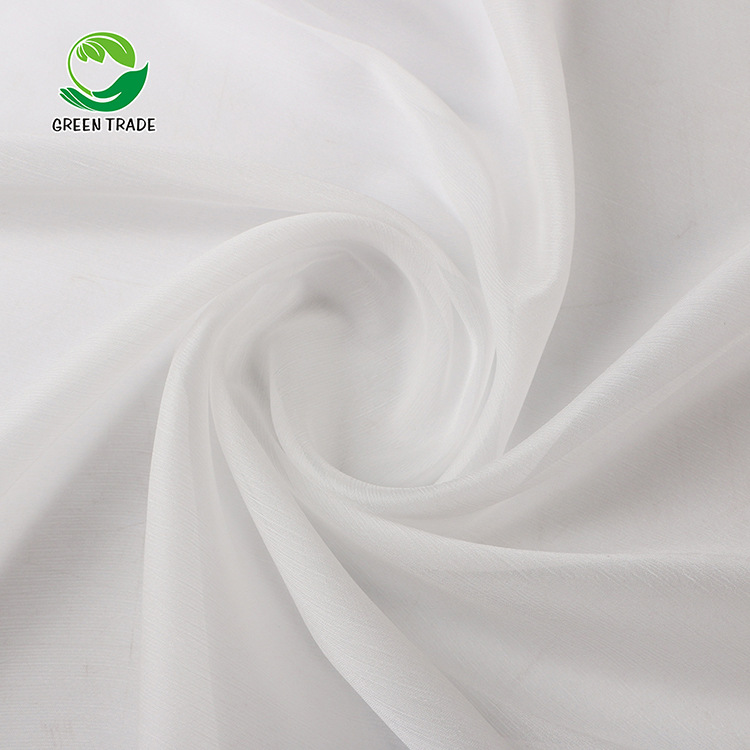 Spot 30D chiffon wrinkled fabric white printed base fabric business shirt fabric manufacturers for sale