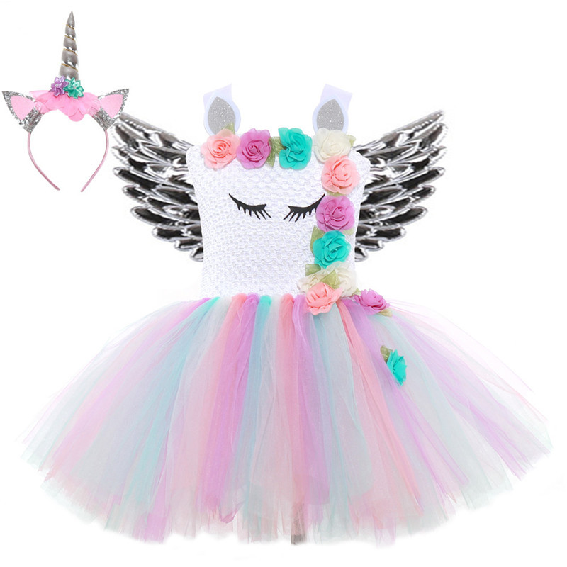 Picture of European and American Cross-Border Supply Tutu Dress Unicorn Children's Performance Costume Cartoon Role-Playing Dress Little Princess