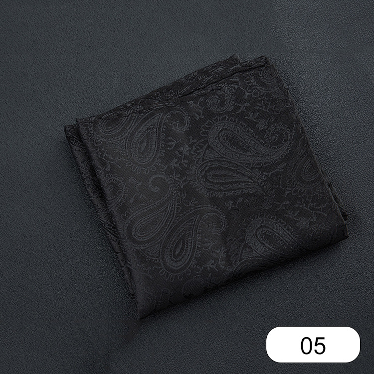 Picture of Men's suit small square scarf factory wholesale fashion polyester fashion accessories vintage embroidery pattern pocket towel men's clothing