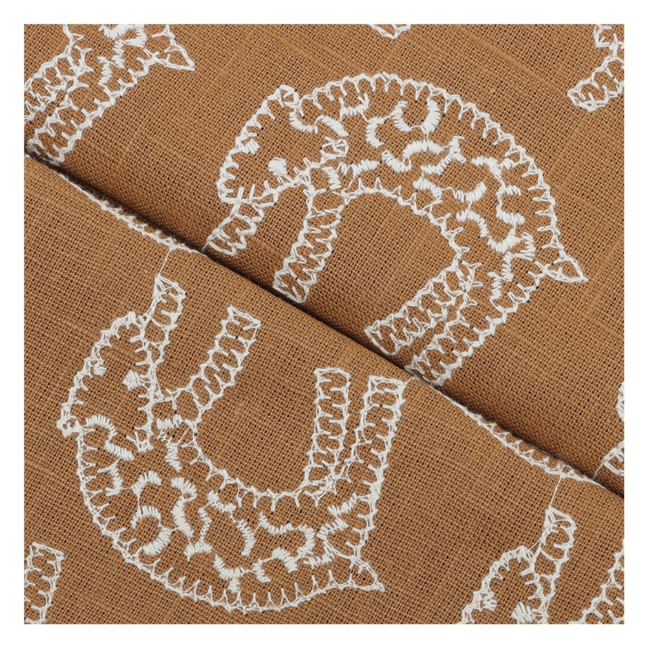 Factory new little leopard embroidered fabric autumn and winter fashion women's clothing dress embroidered fabric in stock