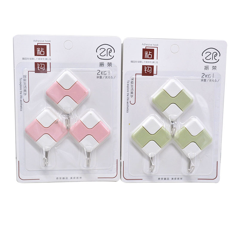 Picture of Sticky Hook Seamless Hook Strong Hook Bathroom Kitchen Tile Glass Nail-free Punch-free Adhesive Hanging Wall