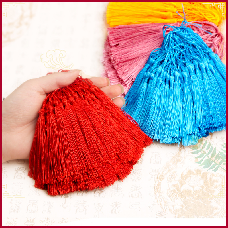 Spot Chinese Knot Tassel Tassel Bookmark Pendant Wedding Candy Box Clothing Packaging Gift Red Envelope Accessories Material Wholesale