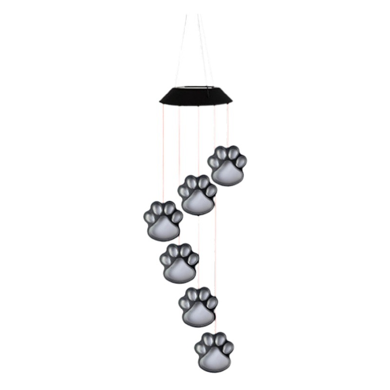 Cross-Border Solar Cat Claw Colorful Gradient Wind Chime Lamp Christmas Hummingbird Butterfly Garden Lamp Outdoor Decorative Landscape Lamp