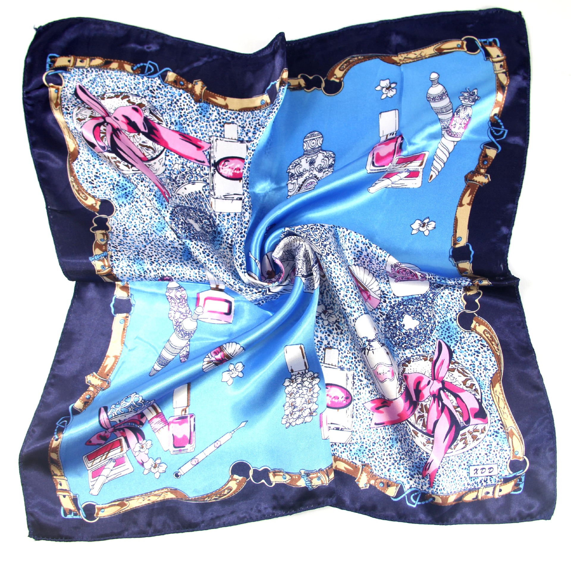 Picture of Korean Style New Autumn and Winter Small Silk Scarf Women's Imitation Silk Versatile Professional Small Square Scarf Manufacturer Wholesale Hangzhou Silk Scarf