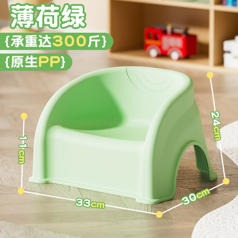 Picture of Children's stool thickened baby backrest chair toddler dining chair home small bench bath non-slip seat changing shoe stool