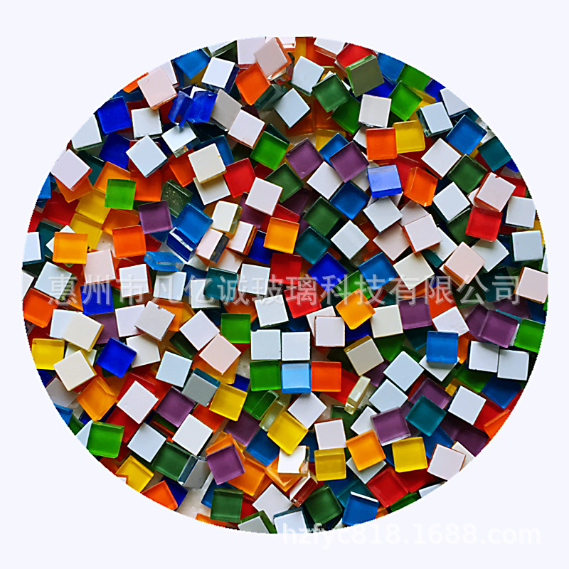 1cmX1cm mosaic 300g colorful crystal glass mosaic DIY handmade puzzle 360 samples