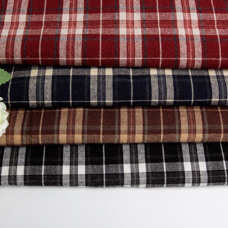 Spring and Summer New Products, 21-Count Fully Sand-Washed Yarn-Dyed Plaid Fabric for Men's and Women's Shirts, Cotton Clothing, Children's Clothing Sets, Home Textiles