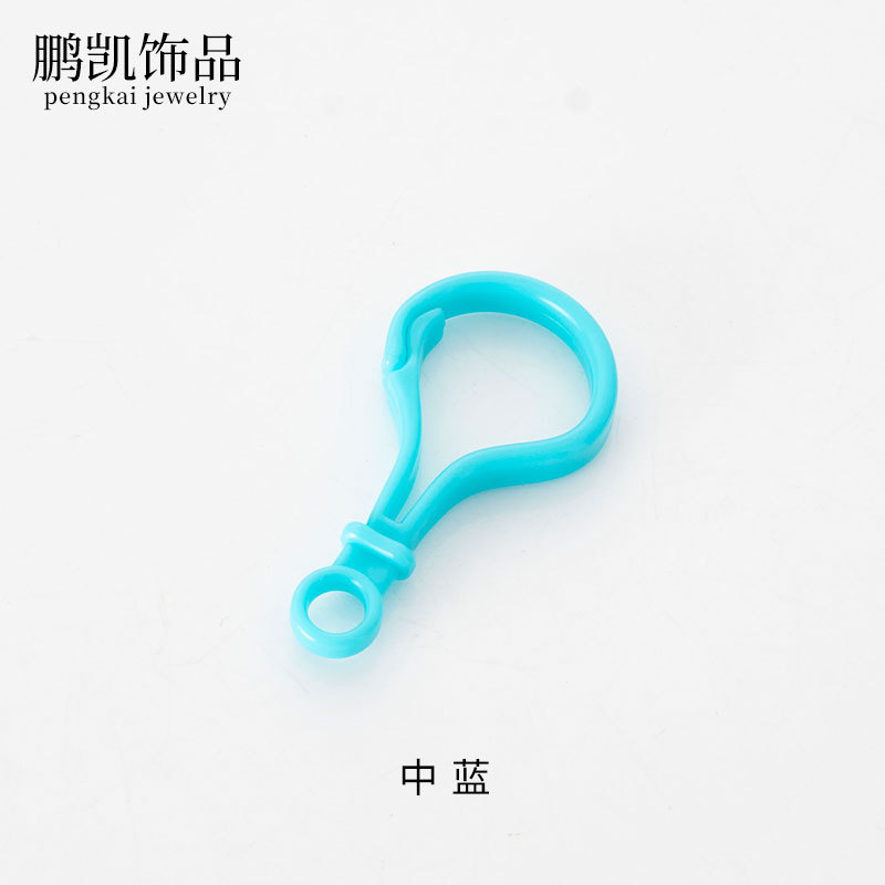 Picture of diy jewelry accessories color bulb button doll key chain plastic lobster buckle bag buckle acrylic hook buckle