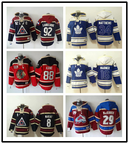 Cross-border New 2023 Ice Hockey Clothing Hoodie Sweatshirt Jersey Ice Hockey Team Sweatshirt Men's fleece-lined Thickened Embroidered Edition