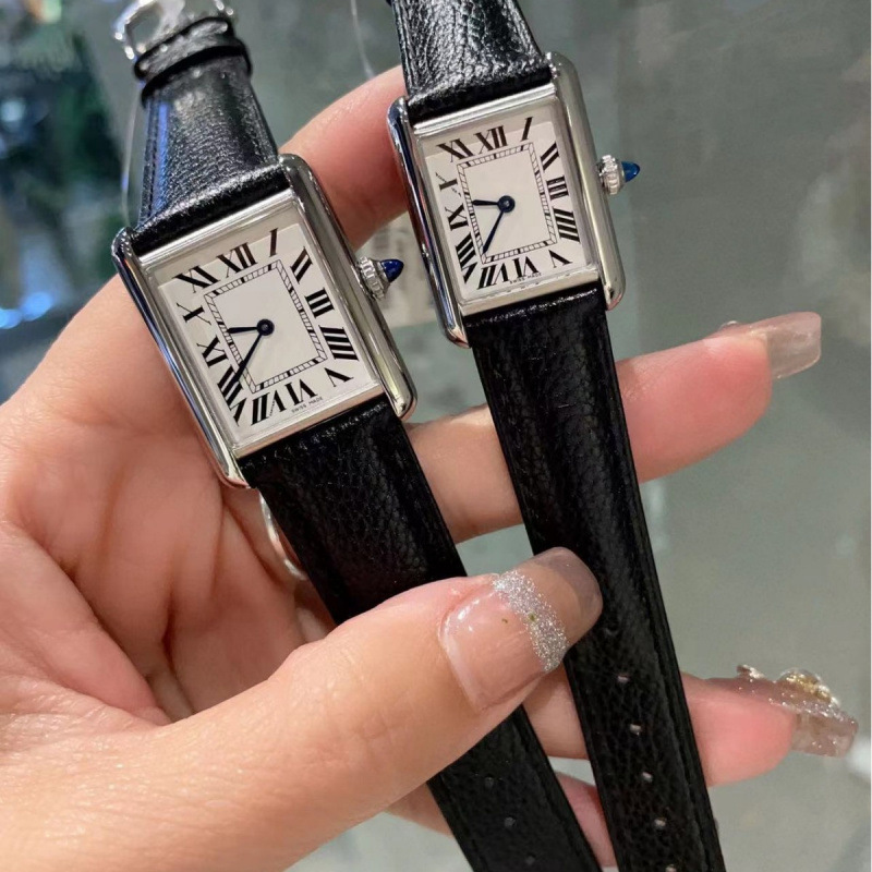 Retro Square Tank Roman Surface All-Steel Fashion Women's Watch New Couple Watch Supply Wholesale Stainless Steel Women's Watch Supply