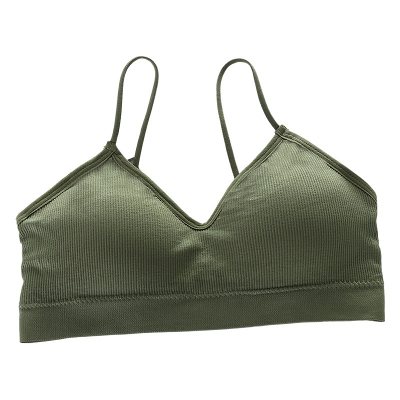 Cross-border foreign trade simple high-elastic seamless beautiful back wrapped breast tube top sports yoga camisole base underwear ladies