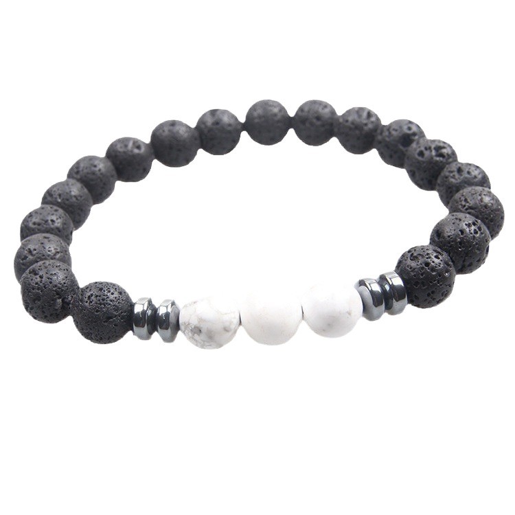 Picture of Zhou Lianfa Tiger Eye Bracelet Men's 8MM Beads suit Elastic Adjustable Black Crystal Beads Suitable for Ladies Ceremony