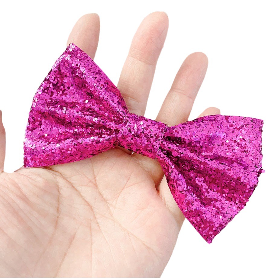 Bow tie performance banquet single adult bow tie British glitter PU color adjustable bow tie
