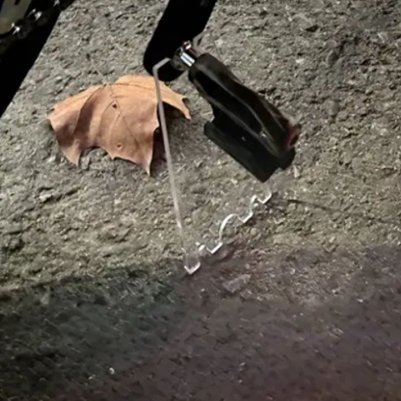 Road car foot support portable transparent bracket outdoor unilateral parking rack bicycle universal support photo artifact