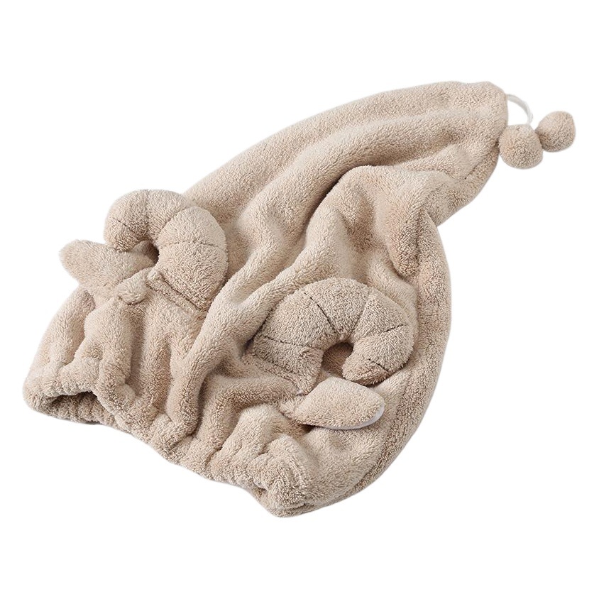 Creative cartoon shower cap cute thickened head towel quick-drying towel absorbent coral fleece dry hair cap women wholesale