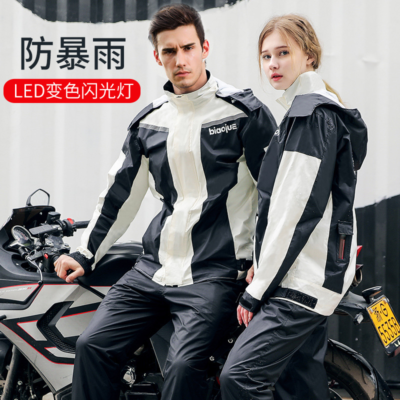 Raincoat rain pants suit men's thin outdoor riding motorcycle rainproof men's 125 motorcycle raincoat suit