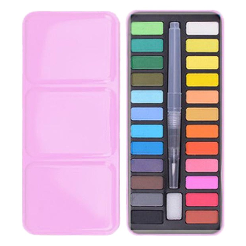 Cross-Border 24 color solid watercolor paint 12, 18 color watercolor Pen art supplies watercolor paint gouache propylene