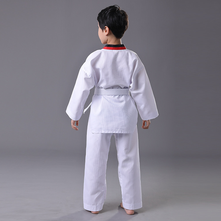 Picture of Taekwondo clothing cotton long sleeve short sleeve children men and women adult road clothing training clothing martial arts clothing manufacturers wholesale