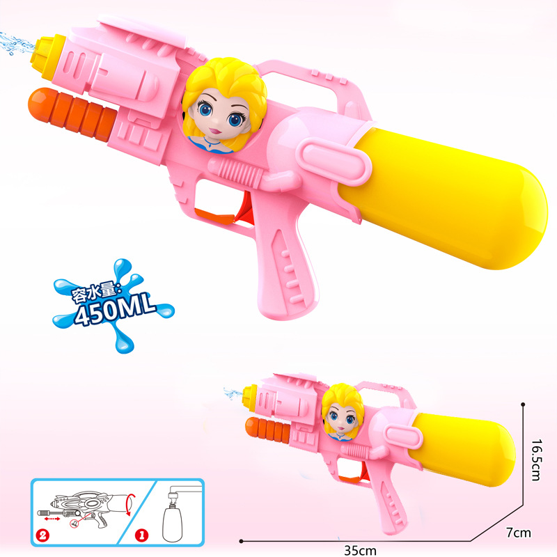 Picture of New children's water gun toy Net red double nozzle water gun pony dinosaur duck shark pull-out water gun