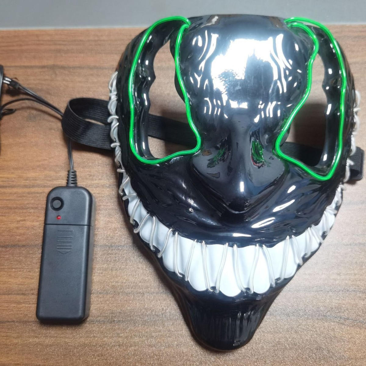 Picture of In-Stock Amazon Halloween Venom Mask El Cold Light Ktv Dance Party Horror Scary Cool Glowing