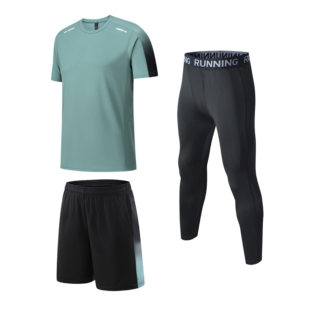Picture of Cross-border Sports suit Men's Fitness Clothes Running Equipment Morning Running Clothes Cycling Training Room Tight Quick Dry Clothes Wholesale
