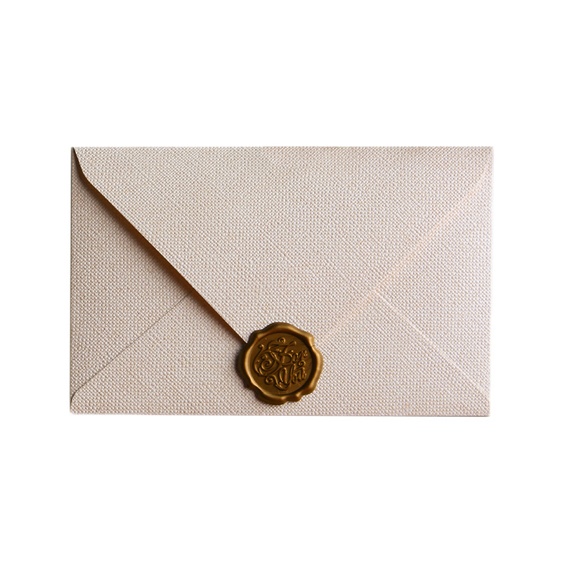 Picture of Linen Envelope Letter Paper Set Retro Love Letter Chinese Style Cowhide Special Paper Invitation Postcard Fire Paint Envelope